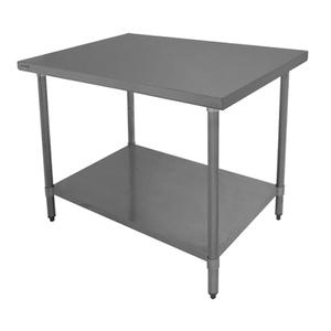 GSW USA WT-EE2448 Economy 48in x 24in 18 Gauge 430 Stainless Steel Work Table 