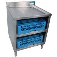 BK Resources Underbar Glass Rack w/ Drainboard Top and Open Front Base - UB4-21-GC241
