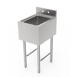 GSW USA SE10141DNB 12" x 10" One-Compartment Stainless Steel Underbar Sink