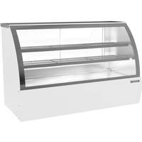 beverage-air 74in Curved Glass White Refrigerated Deli Case - CDR6HC-1-W 
