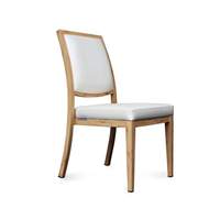 H&D Commercial Seating Stackable Aluminum Frame Chair with Wood Grain Finish - 7279 