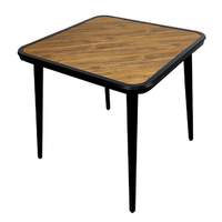 H&D Commercial Seating 30in x 30in Square Aluminum Plastic Wood Top complete w/base - AT3030 