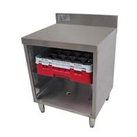 Advance Tabco 24inx21inx33in stainless steel Underbar Basics Closed Glass Rack Cabinet - CRCR-24-X 