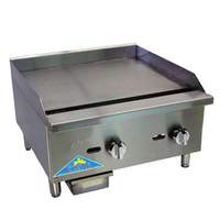 Imperial Commercial Griddle Manually Controlled 5 Burners 60 Wide Plate Nat Gas Model Imga-6028-1 