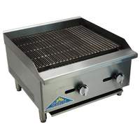 Comstock Castle 24in Countertop Gas Lava Rock Charbroiler - CCELB24 