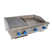 Comstock Castle 42" Countertop Gas Charbroiler/Thermostatic Griddle Combo - FHP42-24T-1.5RB