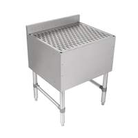 John Boos 12in x 21in Stainless Underbar Drainboard with Stainless Legs - UBDB-2112-X 