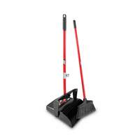 Libman Commercial 36" Lobby Dust Pan & Broom Set With Red Steel Handle - 919