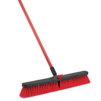Libman Commercial 24" Multi Surface Nylon Thread Push Broom w/Red Steel Handle - 805