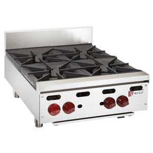 Wolf Commercial 24in W Gas Achiever 4 Burner Hotplate - AHP424 