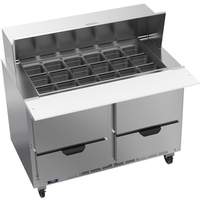 Beverage Air 48" Wide Mega Top Refrigerated Sandwich Salad Prep Table - SPED48HC-18M-4