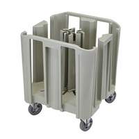 Cambro 27"W Compact S-Series Dish Caddy w/ (12) CamLever Towers - ADCSC12PKG