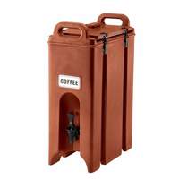 Cambro 4-3/4 Gallon Camtainer Beverage Dispenser - Brick Red - 500LCD402