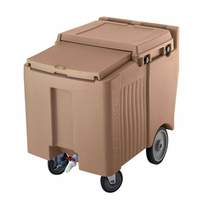 Cambro SlidingLid Coffee Beige Portable Ice Caddy with 125lb Capacity - ICS125L157 
