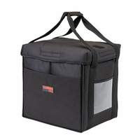 Cambro GoBag 12" Medium Black Insulated Food Delivery Bag - GBD121515110