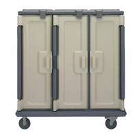 Cambro 3 Compartment Tall Granite Gray Tray Meal Delivery Cart - MDC1411T60191 