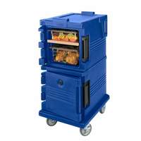 Cambro Ultra Camcart Navy Blue Double Stack Heated Food Pan Carrier - UPC600186 