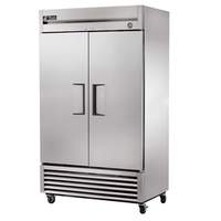 True 43 Cu.ft All Stainless Commercial 2 Door Reach-In Cooler - TS-43-HC