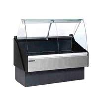 HydraKool 52in Curved Glass Refrigerated Fresh Meats/Deli Case - KFM-CG-50-S 
