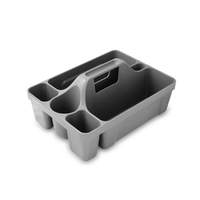 Libman Commercial 16in Wide Gray Polyproylene 5 Compartment Maid Caddy - 1225 