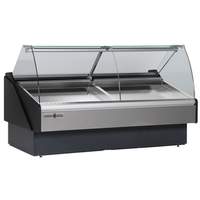 HydraKool 52in Curved Glass Refrigerated Seafood/Poultry Display Case - KFM-SC-50-S 
