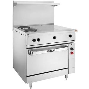 Vulcan Endurance 36" 2 Burner Electric Range w/ 2 Hot Tops - 240v - EV36S-2FP2HT240