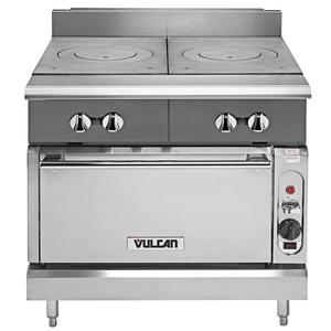 Vulcan V Series Heavy Duty 36in Range with (2) 18in French Tops - V2ft36S 