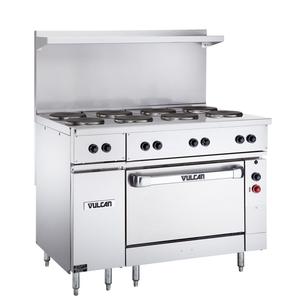 Vulcan 48" Electric Restaurant Range w/ 8 French Hotplates - 240V - EV48S-8FP240