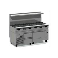 Vulcan Endurance 72in (12) Burner Gas Range with Refrigerated Base - 72RS-12B 