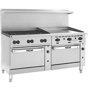 Vulcan 72RS-6B36GT Endurance 72in Gas 6 Burner Range with 36in Right Griddle 