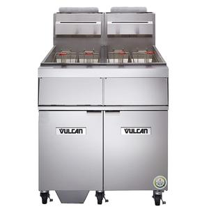 Vulcan 42in 70lb (2) Vat Gas Fryer Battery with Built-in Filtration - 2GR65MF 