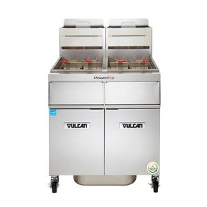 Vulcan PowerFry3 High Efficiency Gas (2) Vat 90lb Fryer Battery - 2TR85AF 