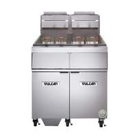 Vulcan 50 lb (4) Gas Fryer Battery w/ Built-in Filtration - 4GR45MF