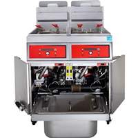 Vulcan PowerFry5 90 lb (3) Battery Gas Fryer w/ FivePass Burner - 3VK85CF