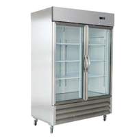 IKON 43.9cu Two-Section Glass Door Reach-In Refrigerator - IB54RG