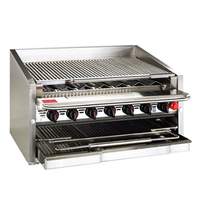Magikitch'n 36in Low Profile Countertop Gas Charbroiler with Ceramic Coals - APM-SMB-636 