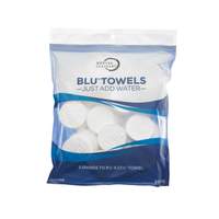 Mercer Culinary BLU 9 1/2"x23 1/2" Dehydrated Reusable Cotton Towel 50 Pack - M36006