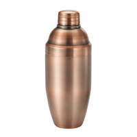 Winco After 5 Antique Copper Finish 24 oz 3-Piece Shaker Cup - BASS-24AC
