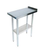 John Boos 15" x 30" Stainless Steel Filler Table w/ 1-1/2" Backsplash - EFT8-3015SSK
