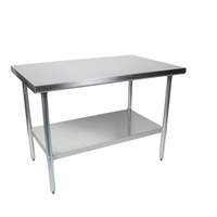 John Boos 60 X 18 Work Table with Galvanized Undershelf - FBLG6018-X 