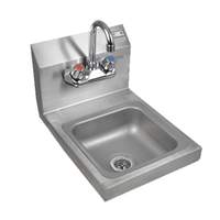 John Boos Pro-Bowl 14x10x5 Wall Mount Hand Sink w/ Splash Mount Faucet - PBHS-W-1410-P-X