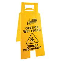 Libman Commercial Two-Sided Yellow "Caution Wet Floor" Sign - 1369