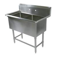 John Boos Pro-Bowl 2-Compartment 16" x 20" x 12" Stainless Steel Sink - 2PB1620
