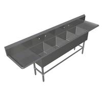 John Boos Pro-Bowl 4-Compartment 16" x 20" x 12" Stainless Steel Sink - 4PB1620-2D18