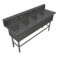John Boos Pro-Bowl 4-Compartment 16in x 18in x 12in Stainless Steel Sink - 4PB1618 