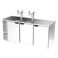 Beverage Air 79" Dual Tap Draft Beer Cooler w/ Stainless Exterior - DD78HC-1-S