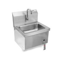 John Boos Pro-Bowl 14X10x5 Hand Sink w/ Goose Neck Faucet & Knee Valve - PBHS-W-1410-KV1APN