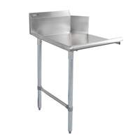 John Boos Pro-Bowl 24in Stainless Clean Dishtable with Galvanized Legs - CDT6-S24GBK-R 