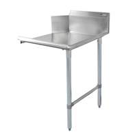 John Boos Pro-Bowl 36in Stainless Clean Dishtable with Galvanized Legs - CDT6-S36GBK-L 