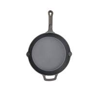 Winco FireIron 12in Pre-Seasoned Induction Ready Cast Iron Fry Pan - CAST-12 